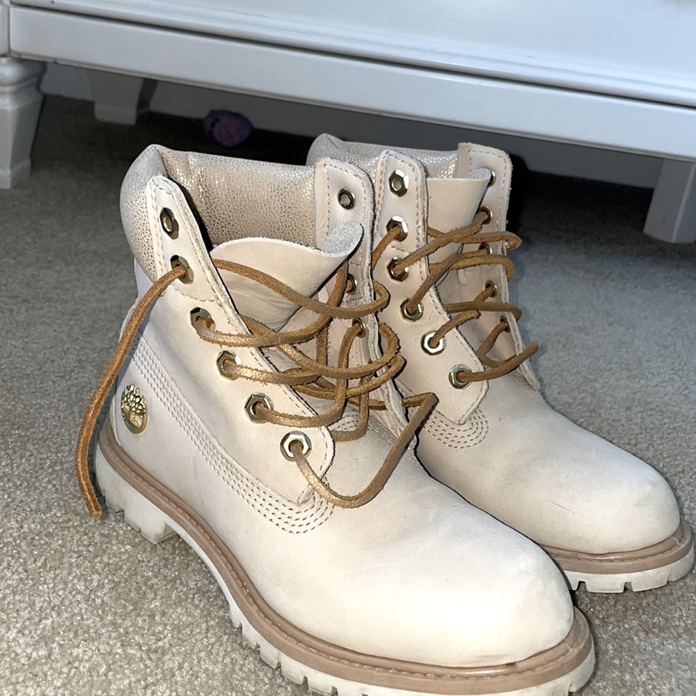 Gold Timberland Boots